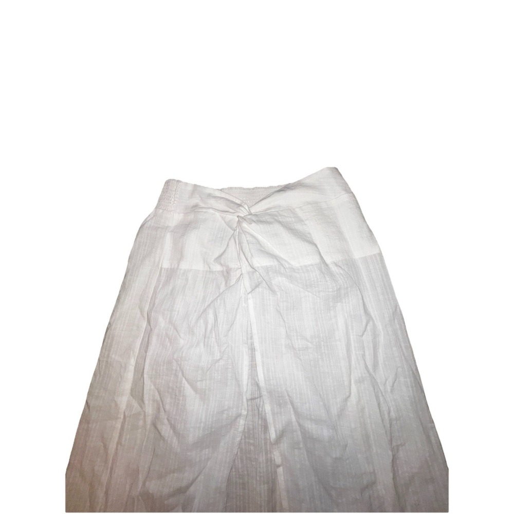 Shade & Shore NWT XS White Gauze Swim Cover Up Maxi Skirt High Slit Beach Boho - Picture 2 of 15